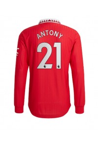 Manchester United Antony #21 Voetbaltruitje Thuis tenue 2022-23 Lange Mouw